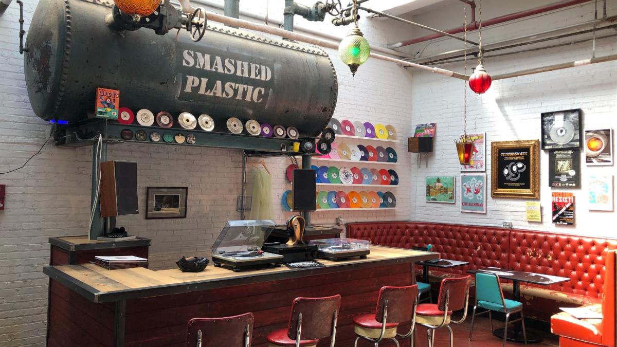 Smashed Plastic Record Pressing, 4200 W. Diversey Ave., in Hermosa is one of the 20 sites that are new to Open House Chicago this year. The free festival takes place Oct. 17-18. (Courtesy of Smashed Plastic Record Pressing)