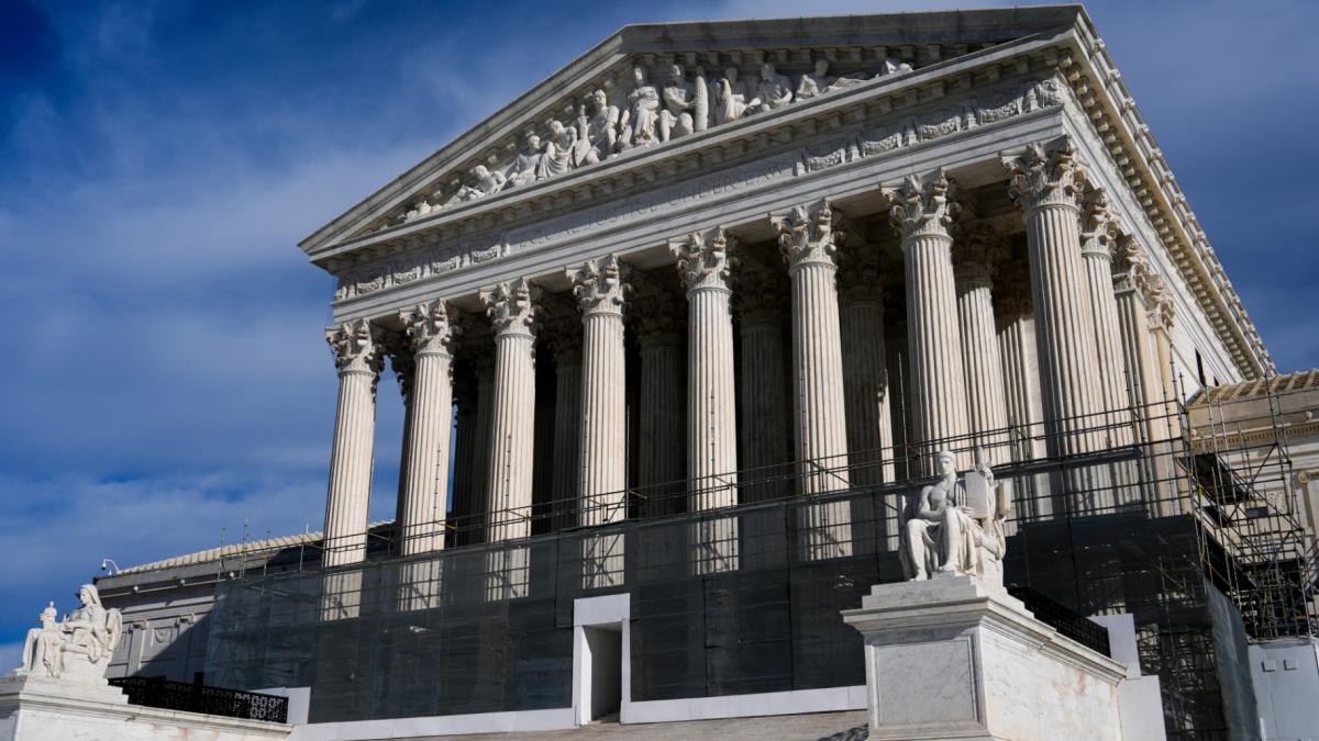 The Supreme Court is seen on Tuesday, Jan. 13, 2026, in Washington. (AP Photo / Julia Demaree Nikhinson)