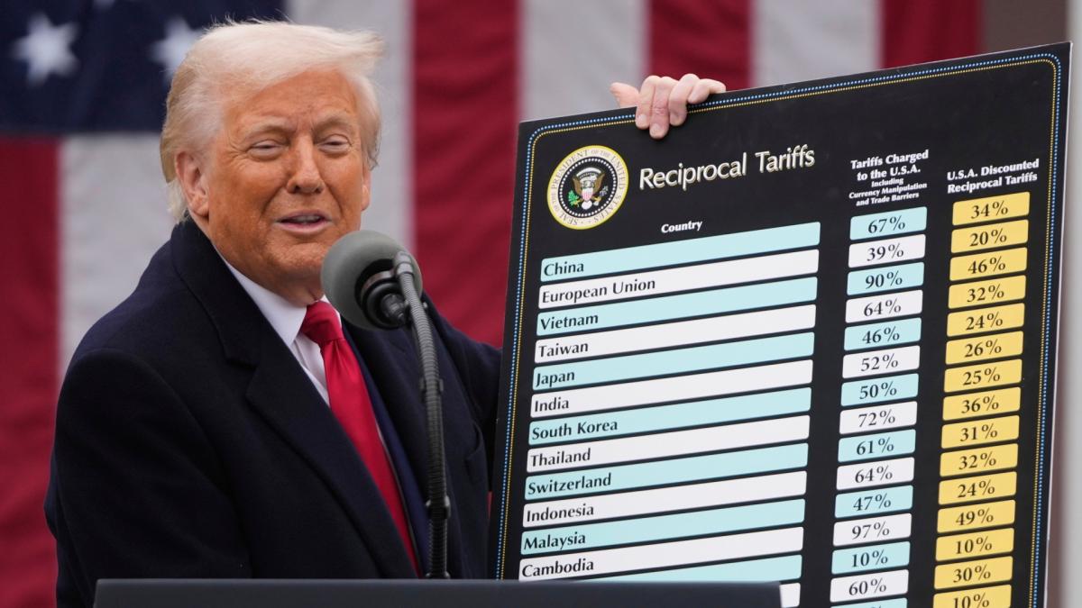 resident Donald Trump speaks during an event to announce new tariffs in the Rose Garden at the White House, on April 2, 2025, in Washington. (AP Photo / Mark Schiefelbein, File)