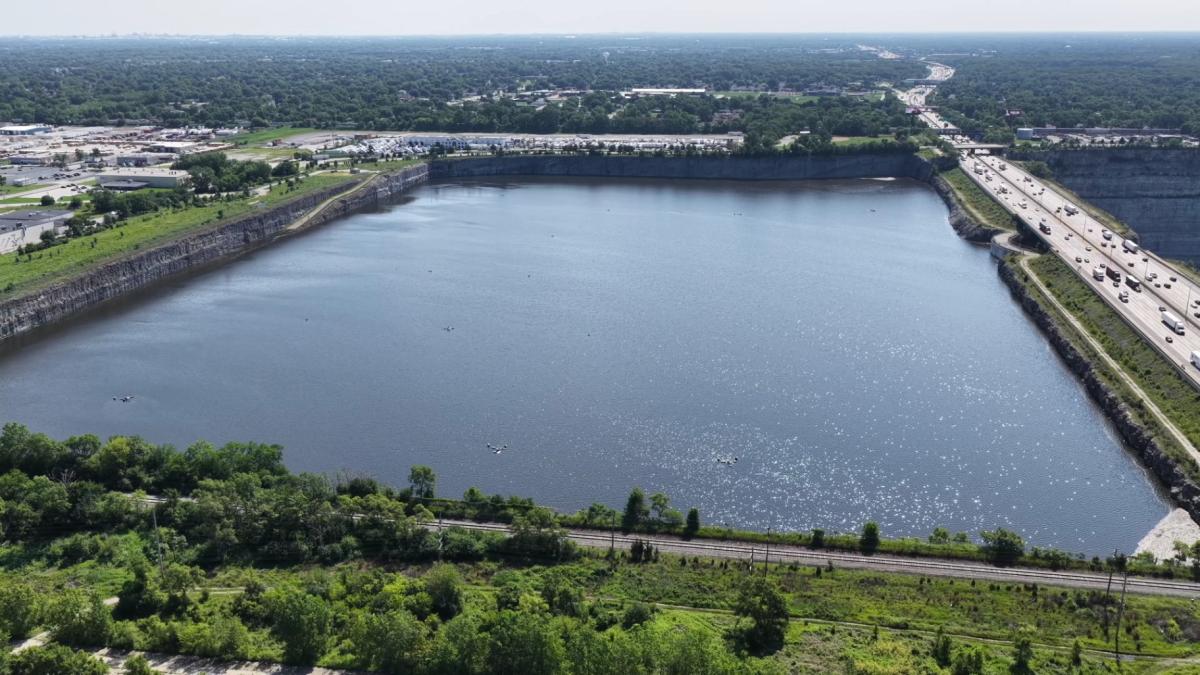 The Thornton reservoir is pictured on July 6, 2026. (Courtesy of MWRD)