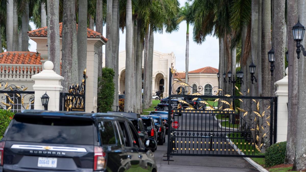 President Donald Trump arrives at the Trump International Golf Club, Friday, April 4, 2025, in West Palm Beach, Fla. (AP Photo / Alex Brandon)
