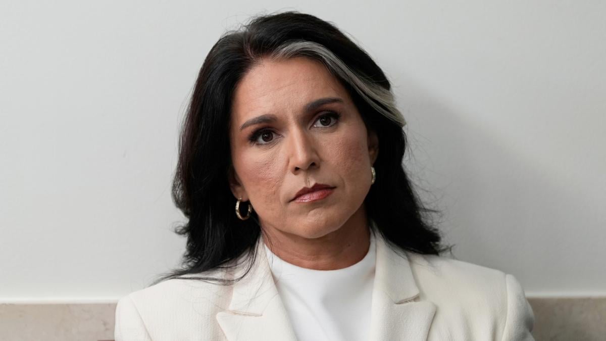 FILE - Director of National Intelligence Tulsi Gabbard sits in the James Brady Press Briefing Room at the White House, July 23, 2025, in Washington. (AP Photo / Alex Brandon, File)