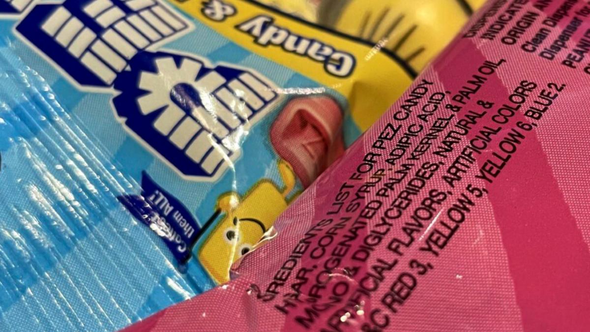 FILE - Pez candy, which contains red dye no. 3, is on display at a store in Lafayette, Calif., March 24, 2023. (Haven Daley / AP Photo, File)