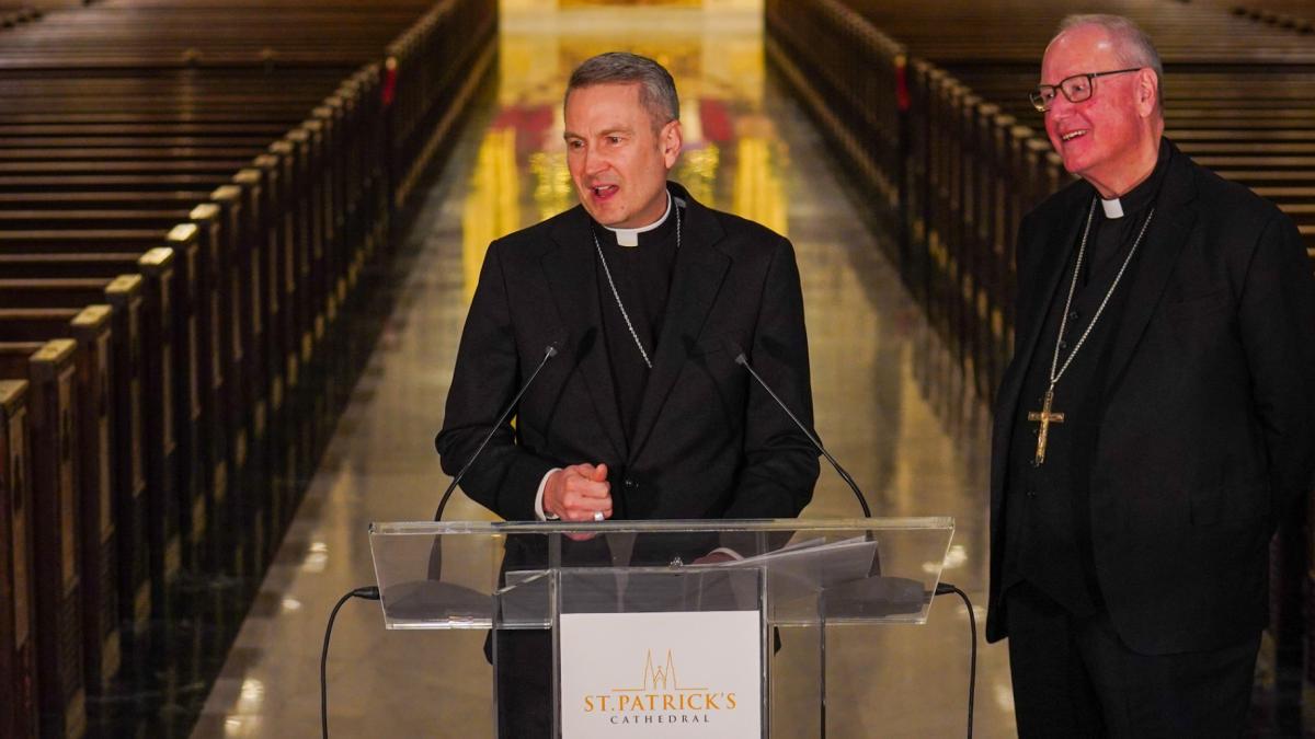 Bishop Ronald Hicks speaks during a news conference, Thursday, Dec.18, 2025 in New York. (AP Photo / Ryan Murphy)