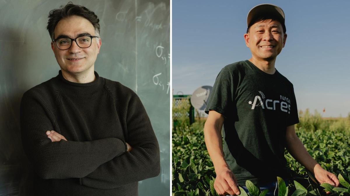 Vincenzo Vitelli, left, a physicist at the University of Chicago, and Kaiyu Guan, an environmental scientist at the University of Illinois, were among a group of 20 fellows chosen for this year’s MacArthur Fellows Program. (Courtesy of John D. and Catherine T. MacArthur Foundation)