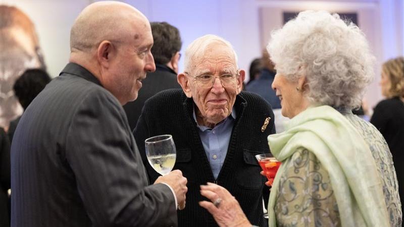 Bruce Sagan, center, is pictured at a WTTW | WFMT event. (WTTW)