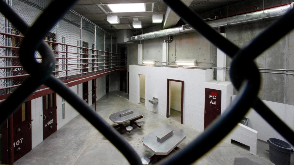 This 2013 photo shows the interior of an unoccupied communal cellblock is seen at the U.S. Naval Base at Guantanamo Bay in Cuba. (Bob Strong / Reuters / File via CNN Newsource)