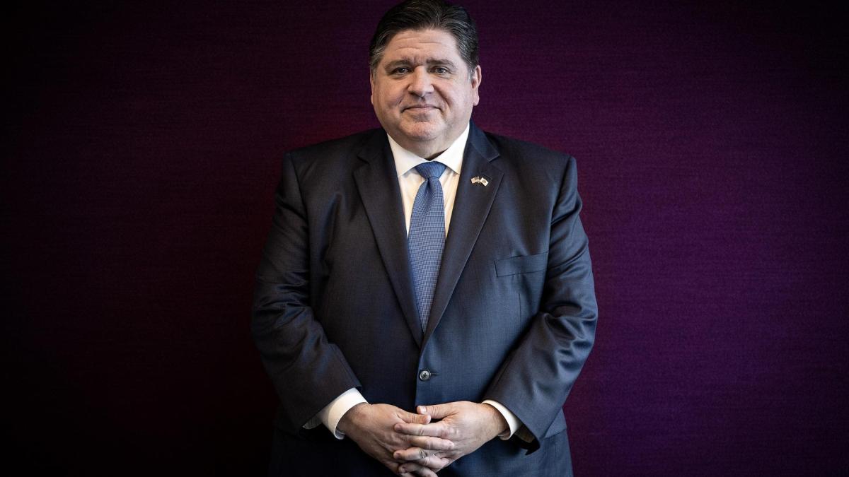 Gov. JB Pritzker in February 2023. (Christopher Dilts / Bloomberg / Getty Images via CNN Newsource)