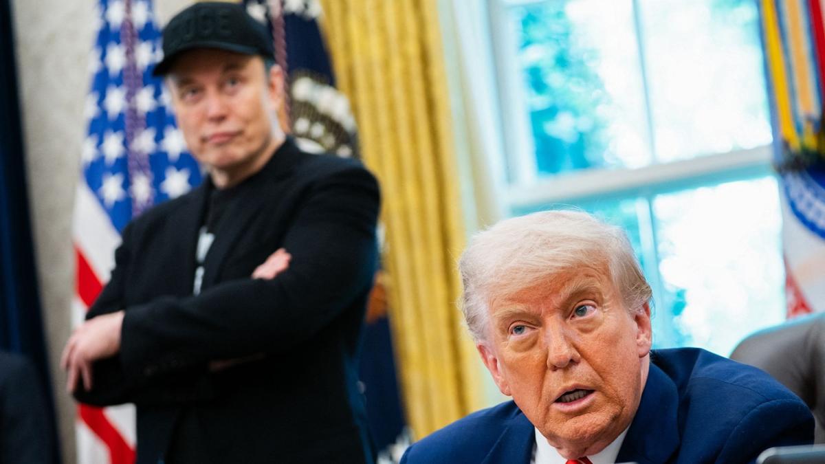 President Donald Trump speaks during a news conference with Elon Musk in the Oval Office of the White House in Washington, DC, on May 30, 2025. (Allison Robbert / AFP / Getty Images / File via CNN Newsource)
