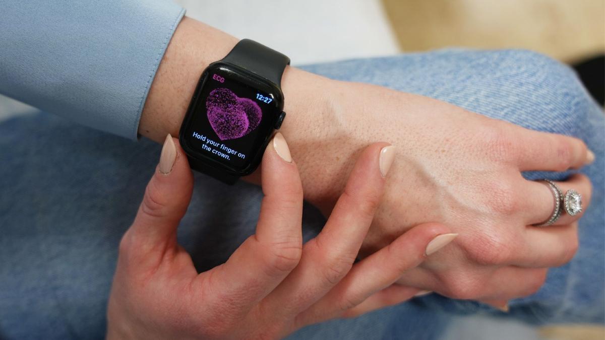 A Northwestern clinical trial testing whether a modified Apple Watch can reduce the use of blood thinners to treat atrial fibrillation is at risk because of a federal funding pause to the university. (Northwestern Medicine via CNN Newsource)