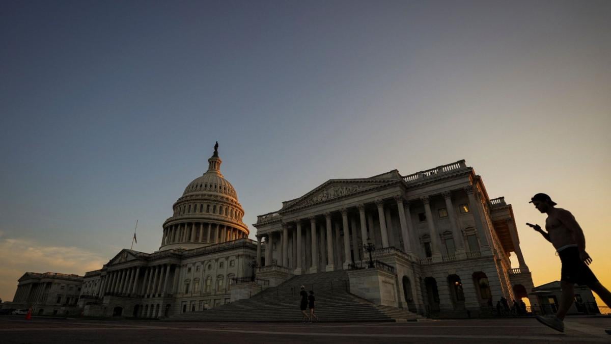 Sunlight falls on the U.S. Capitol in Washington, DC, on July 13, 2026. (Al Drago / Reuters via CNN Newsource)