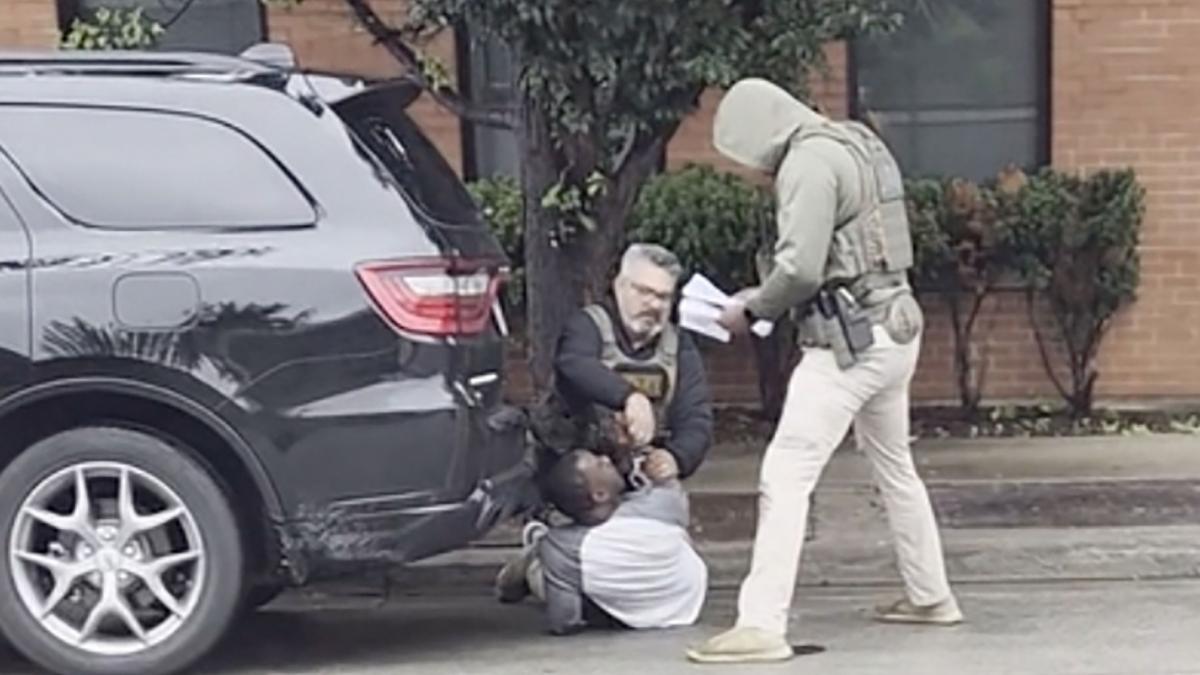 Local police say ICE agents wrongfully detained a U.S. citizen in Evanston on Sept. 20, 2026, and left him injured. (Michael Lipson  /AP via CNN Newsource)