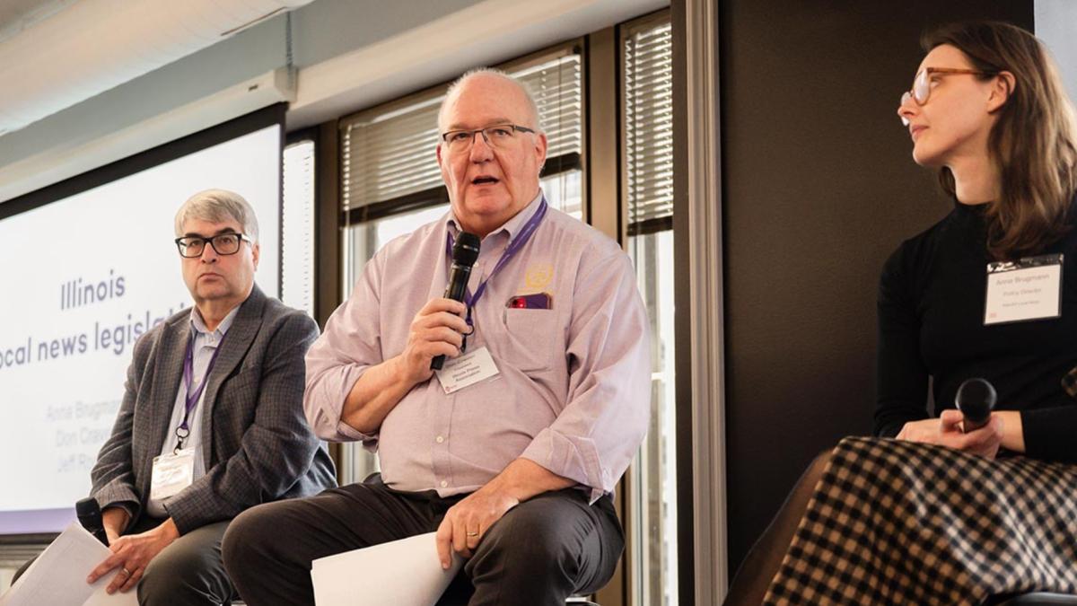Left to right: Jeff Rogers, Don Craven and Anna Brugmann. (Capitol News Illinois)