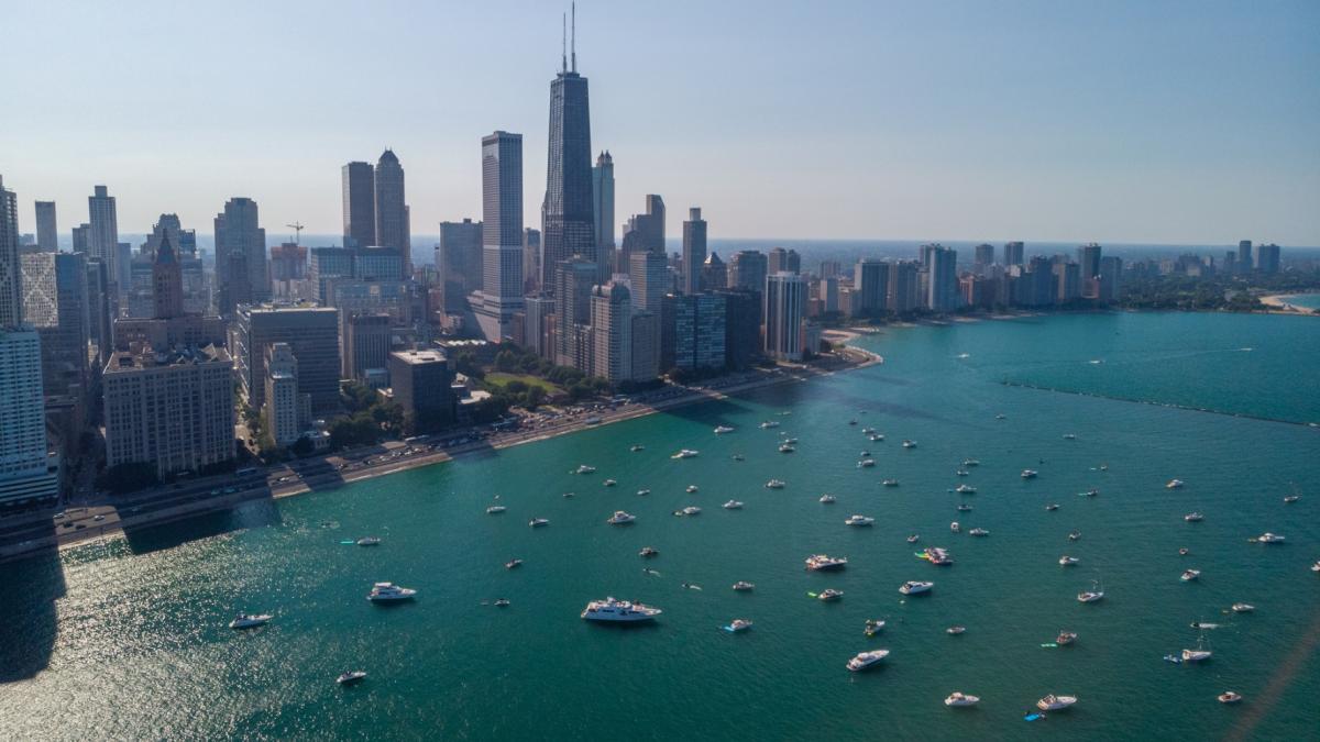 Boats in Lake Michigan are pictured in a 2020 file photo. (Thomas Campone / iStock)