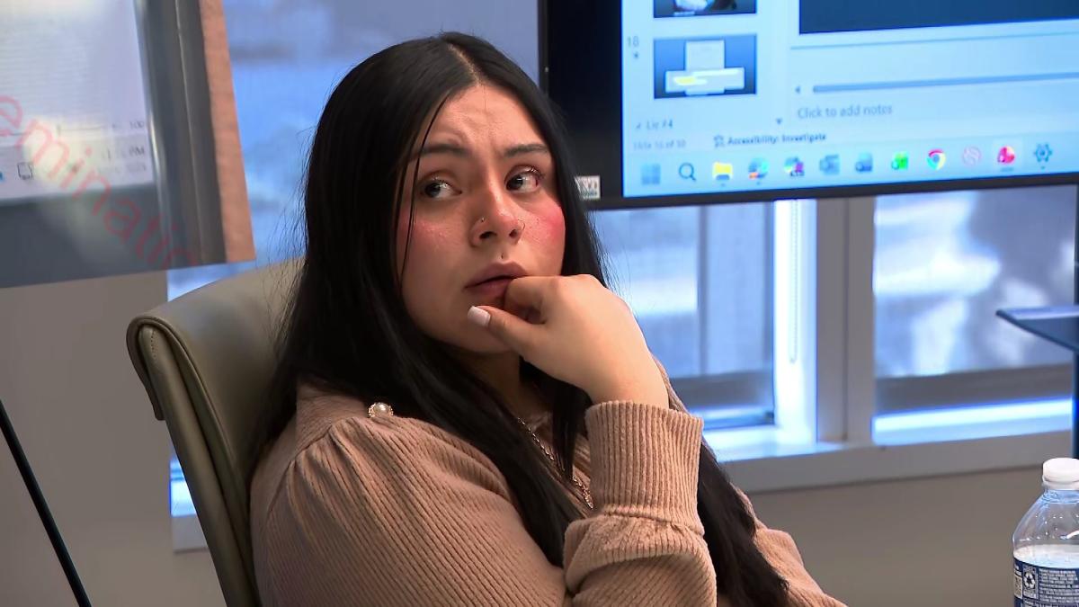 Marimar Martinez appears at a press conference in downtown Chicago on Feb. 11, 2026. (WTTW News) Marimar Martinez appears at a press conference in downtown Chicago on Feb. 11, 2026. (WTTW News)