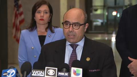 U.S. Attorney for the Northern District of Illinois Andrew Boutros speaks in the Dirksen Federal Building on Nov. 19, 2025. (WTTW News)