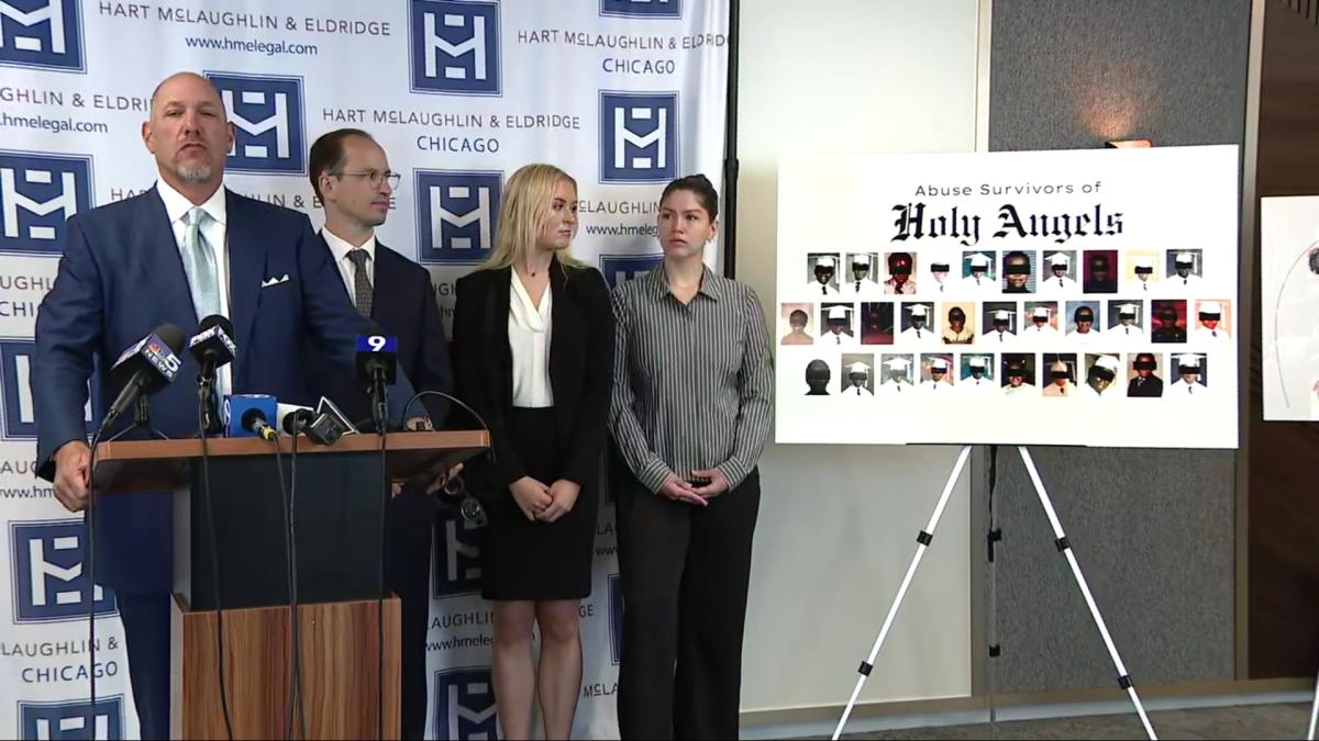 Attorney Steven Hart speaks during a press conference announcing new lawsuits against the Archdiocese of Chicago on Oct. 13, 2026. (WTTW News)
