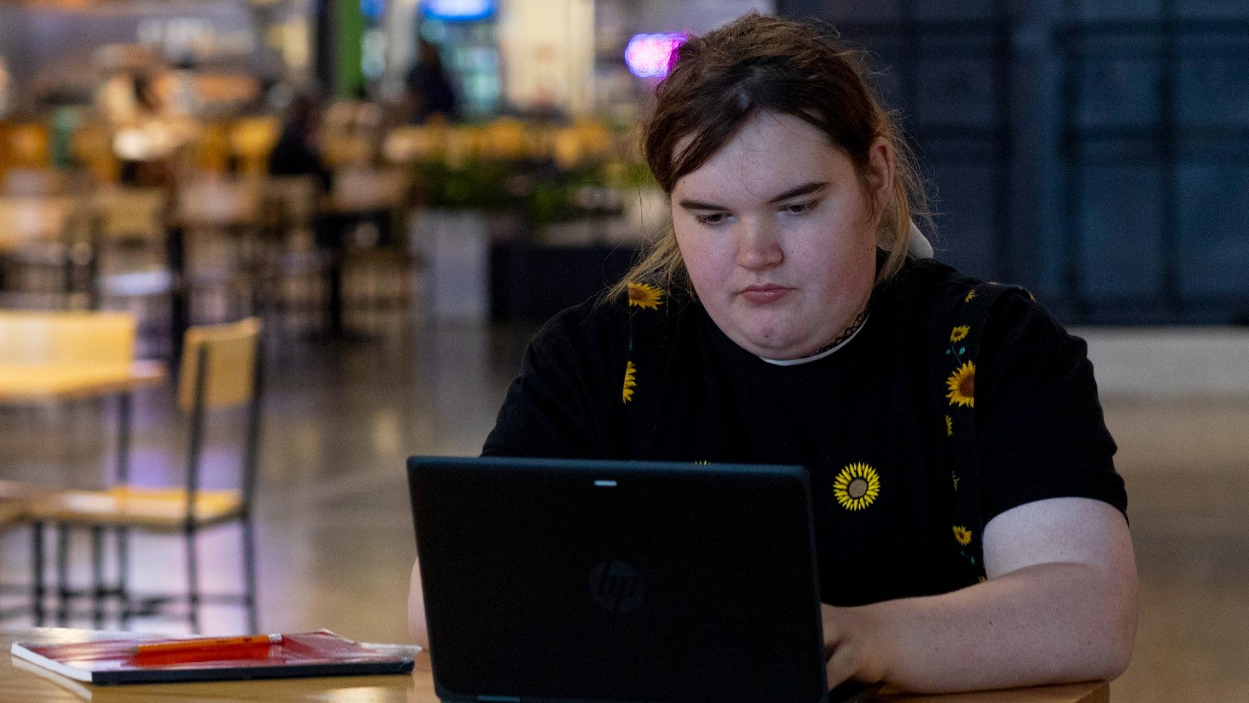 Connie Kathary, 18, loves to write stories, and plans to study creative writing when she goes off to college next year. (Carly Gist for the Saluki Local Reporting Lab / Capitol News Illinois)