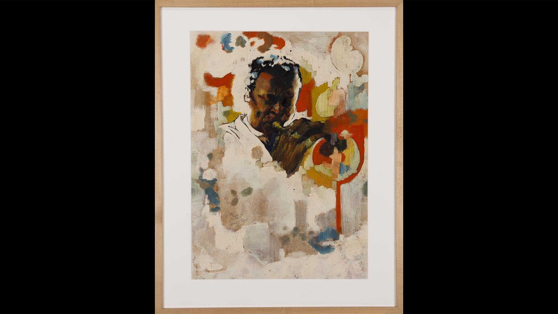 Jeff Donaldson, Study for the Wall of Respect [Miles Davis], 1967.  (Image courtesy of Artist’s Estate.)