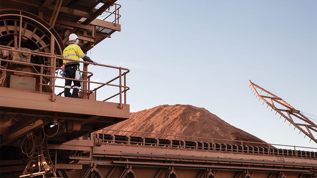 Manganese is one of the materials processed at a refinery in Worsley, Australia. (Courtesy of South32)