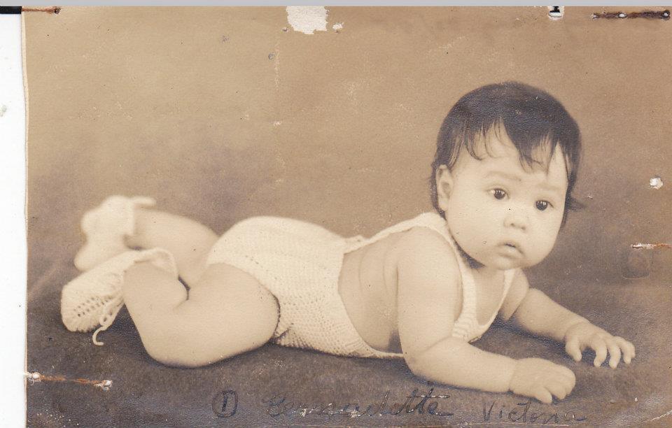 Bernadette Victoria, the first child of Demosthenes and Clotilde Martirez, and first to wear the sunsuit. (Courtesy of Mary Grace Pingoy)