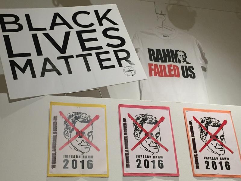 The Black Lives Matter/ Laquan McDonald protests exhibit at the Newberry Library.