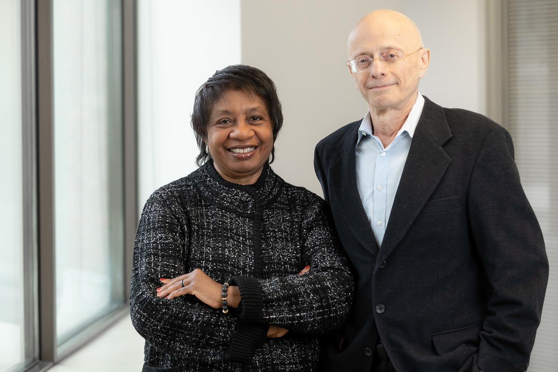 DePaul University psychology professors W. LaVome Robinson, left, and Leonard A. Jason have received a $6.6 million grant to fund research to reduce African American youth violence. (DePaul University / Jeff Carrion)