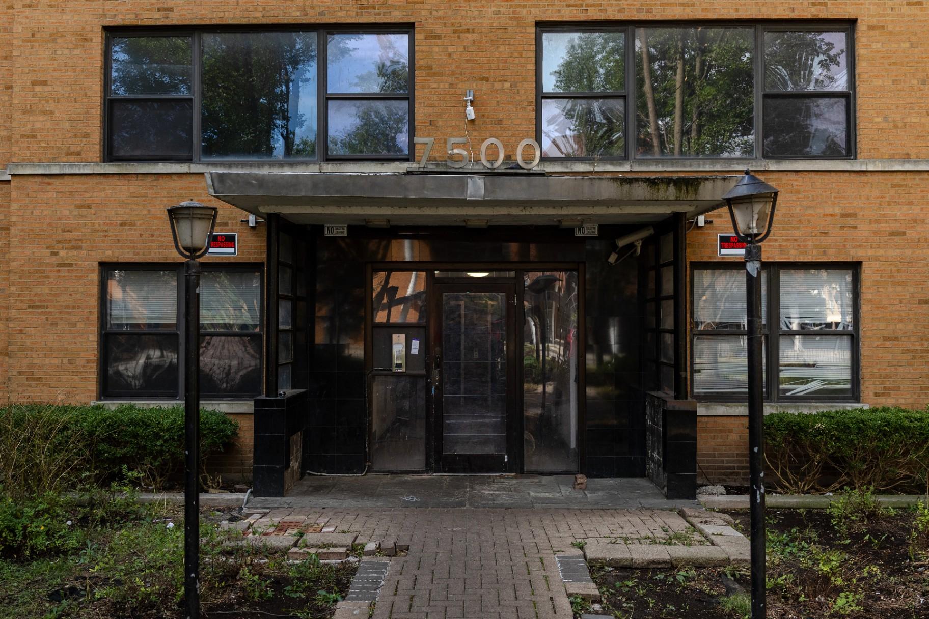 Residents told ProPublica that the building had long been in disrepair, with flooded hallways and trash piling up. (Jim Vondruska for ProPublica)