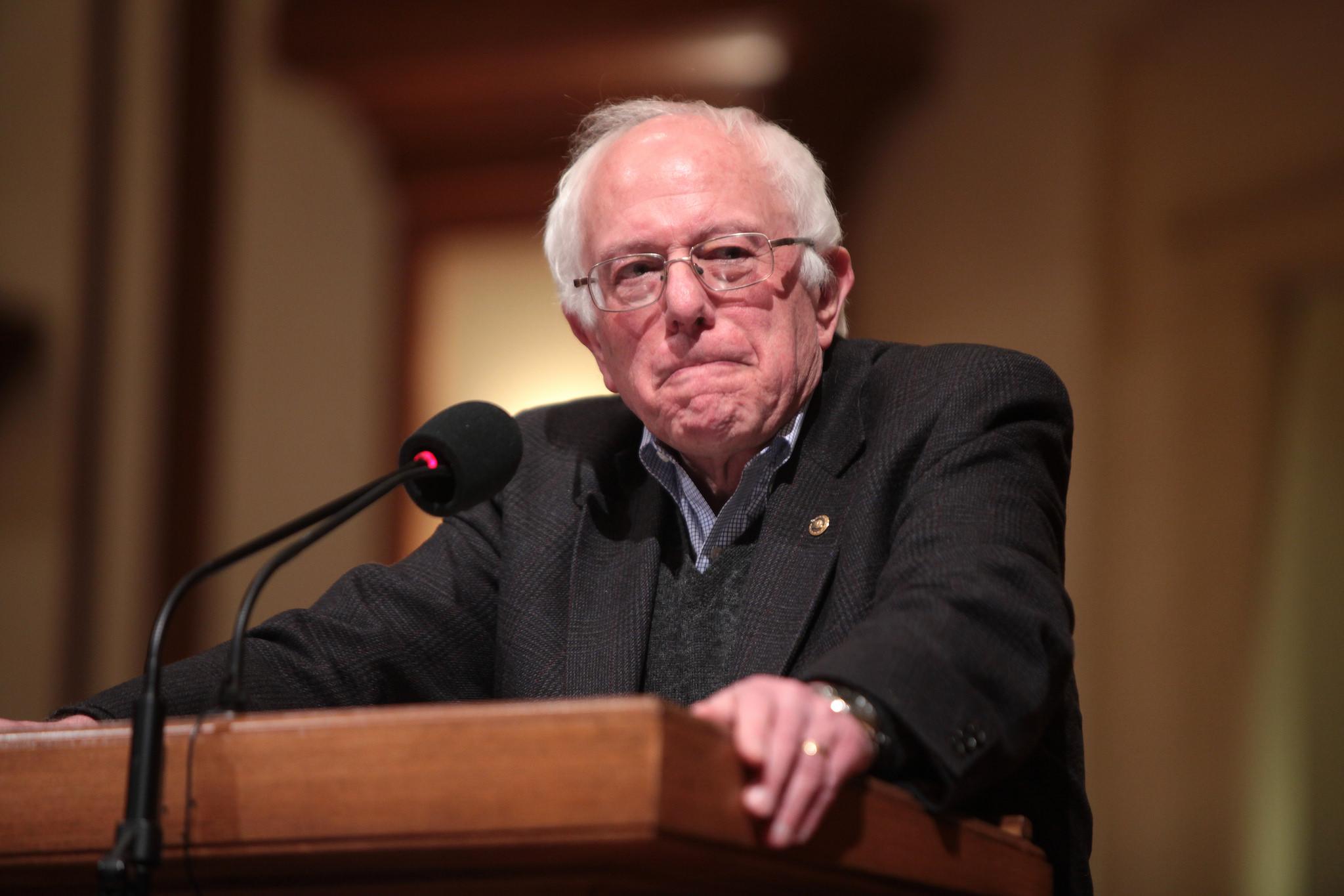 U.S. Sen. Bernie Sanders speaks in in Des Moines, Iowa, in January 2016. (Gage Skidmore / Flickr)