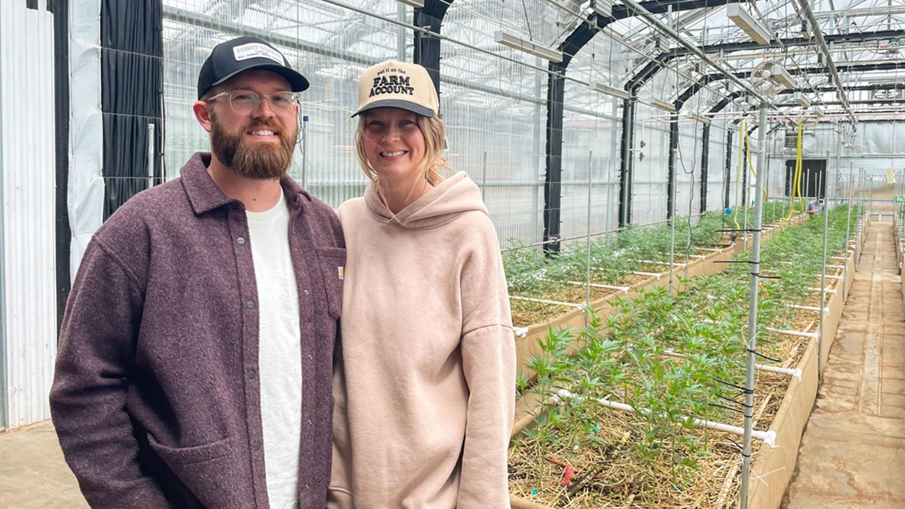 Stoney Branch Farms co-founders Justin and Anna Ward say that while the hemp industry is booming, regulating it the same as cannabis would be a massive blow to their farm. (Isabella Schoonover / Medill Illinois News Bureau)