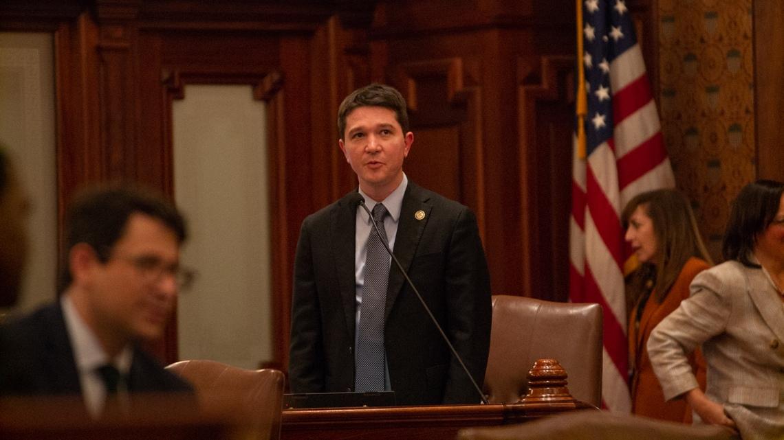 State Sen. Steve McClure, R-Springfield, speaks on the Senate floor on Oct. 30, 2025. (Jerry Nowicki / Capitol News Illinois)