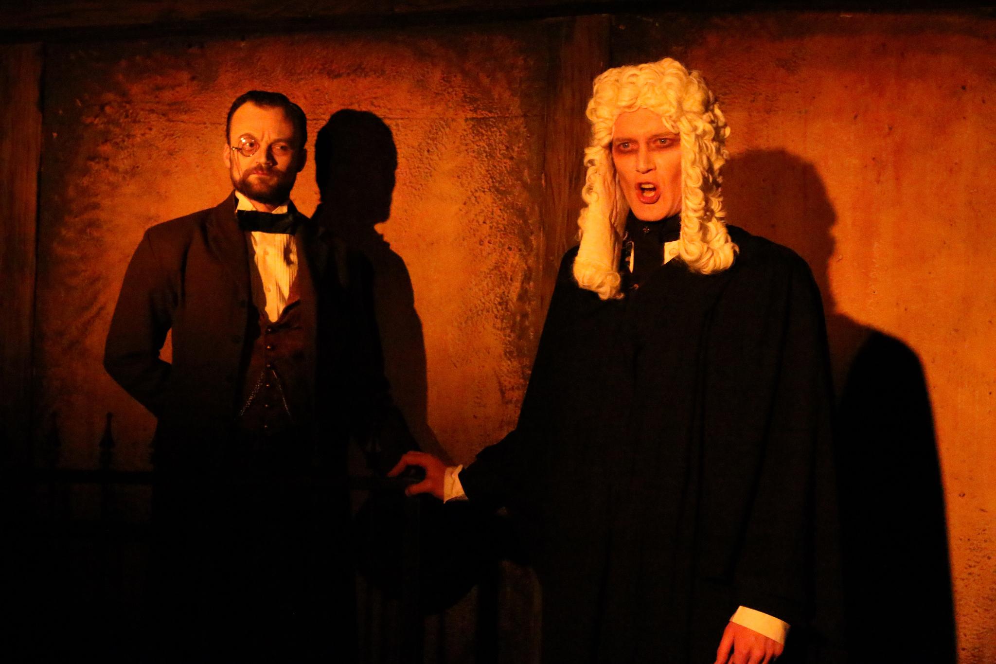 Kevin Webb as Beadle Bamford and John B. Leen as Judge Turpin (Credit: Cody Jolly Photography)