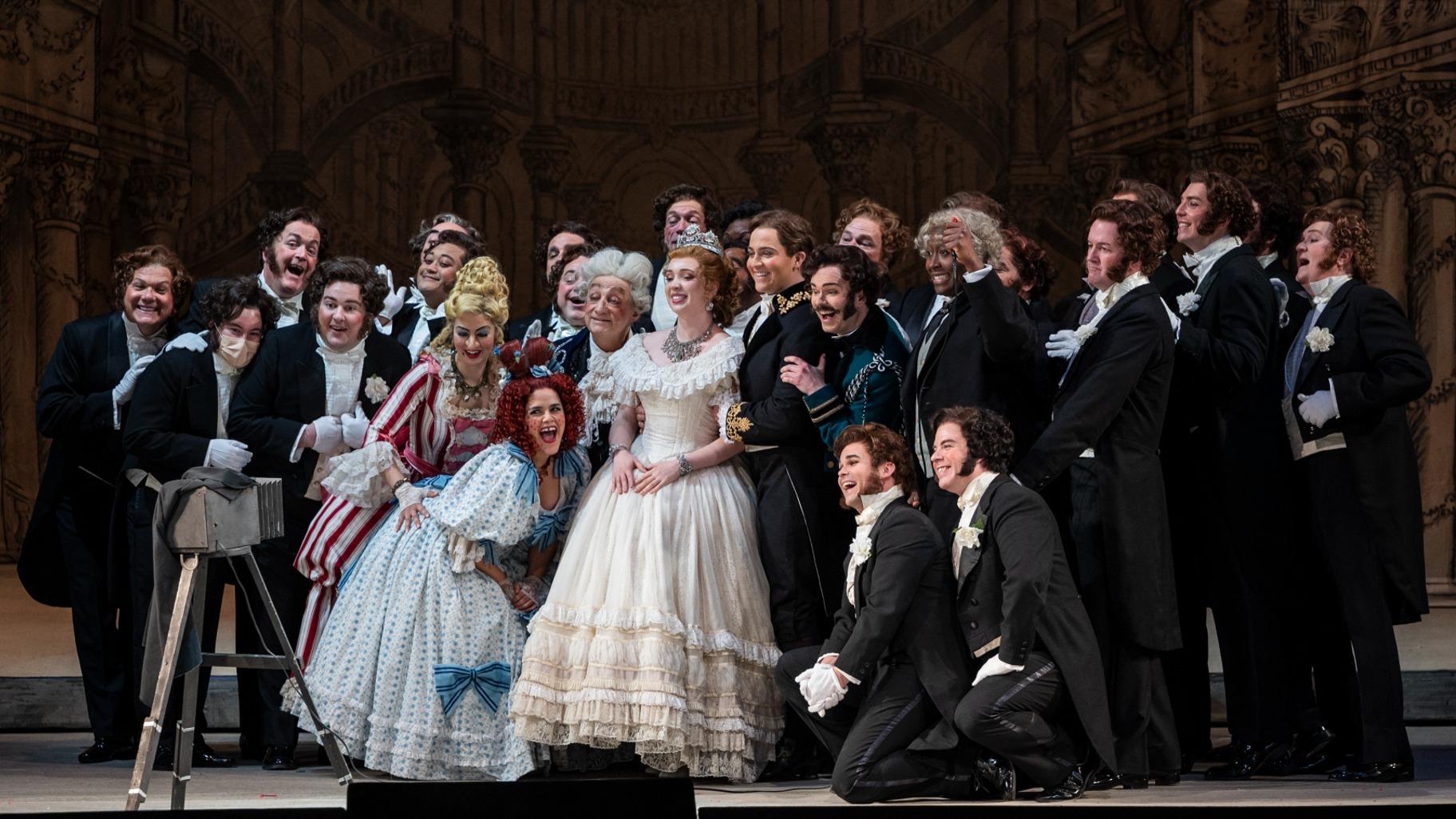 The company of “Cinderella” at the Lyric Opera House. (Michael Brosilow)