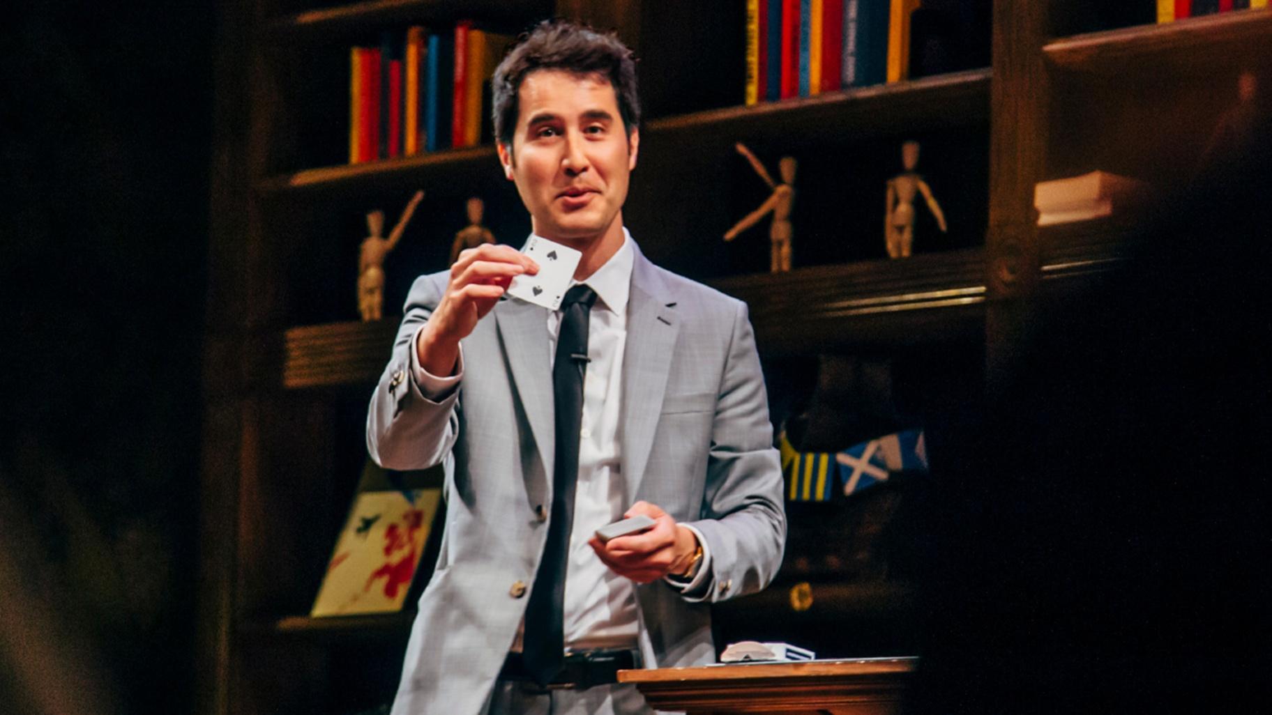 Chicago Shakespeare Theater presents “The Enigmatist,” an immersive experience of puzzles and illusion from David Kwong. (Jeff Lorch)