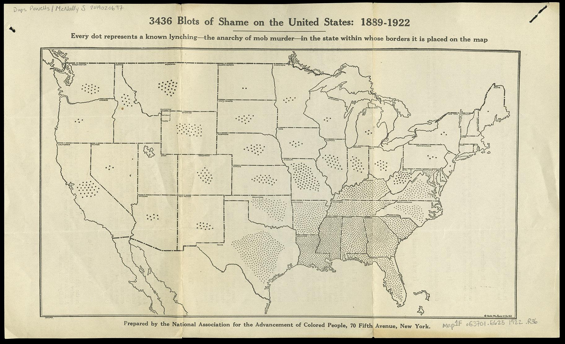 “346 Blots of Shame on the United States.” Chicago: Rand McNally and Company, 1922