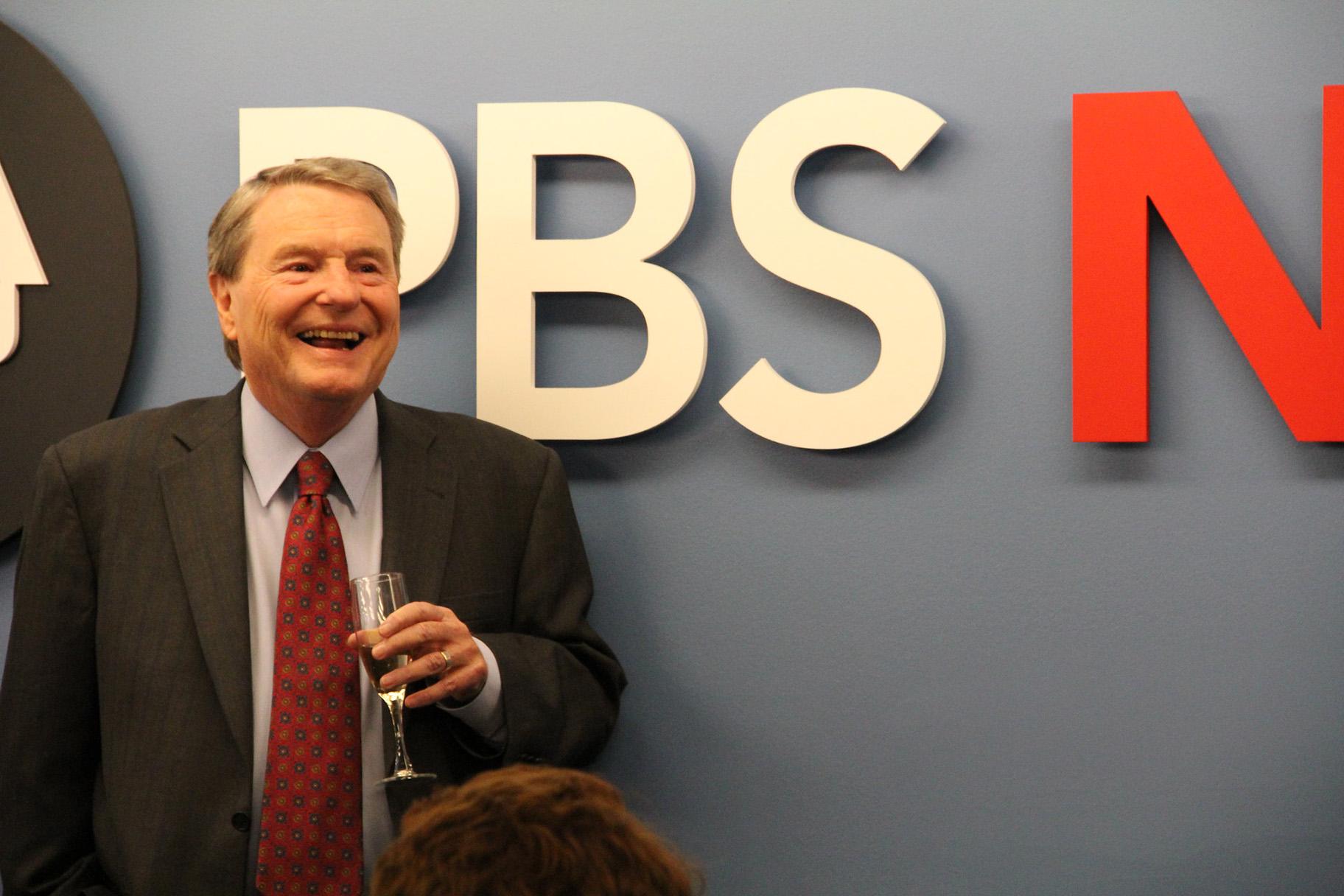 Jim Lehrer’s retirement announcement in 2011. (PBS NewsHour / Flickr)