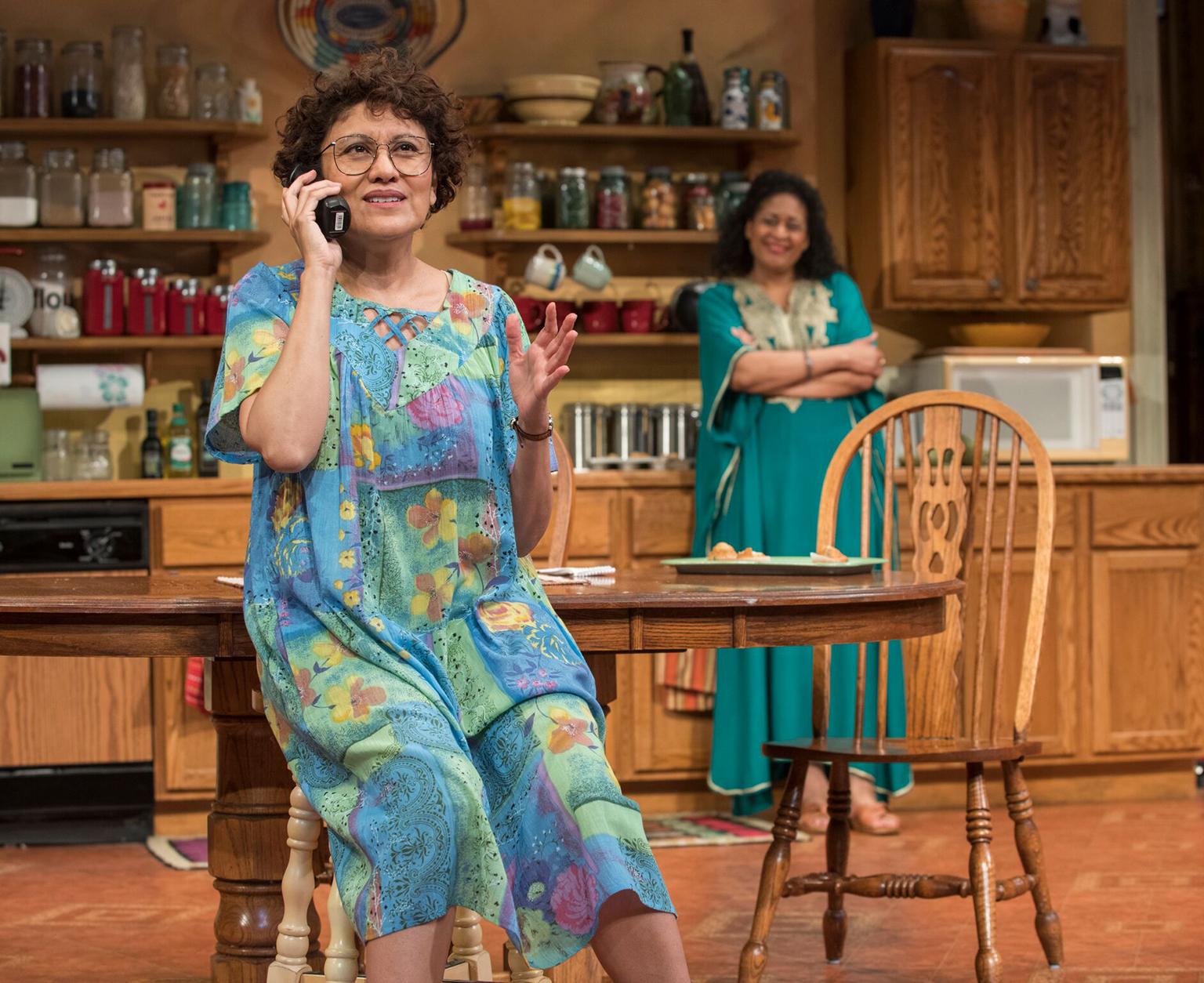 Sandra Marquez, left, and Ora Jones in “The Roommate.” (Photo credit: Michael Brosilow)