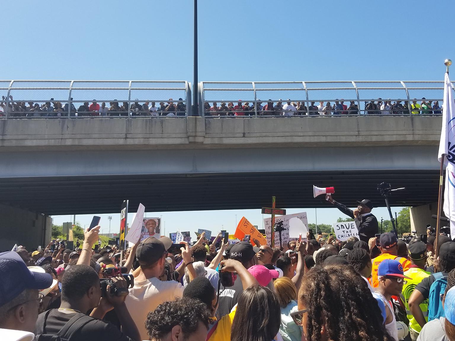 Dan Ryan March Pfleger Activists Shut Down Expressway For Anti