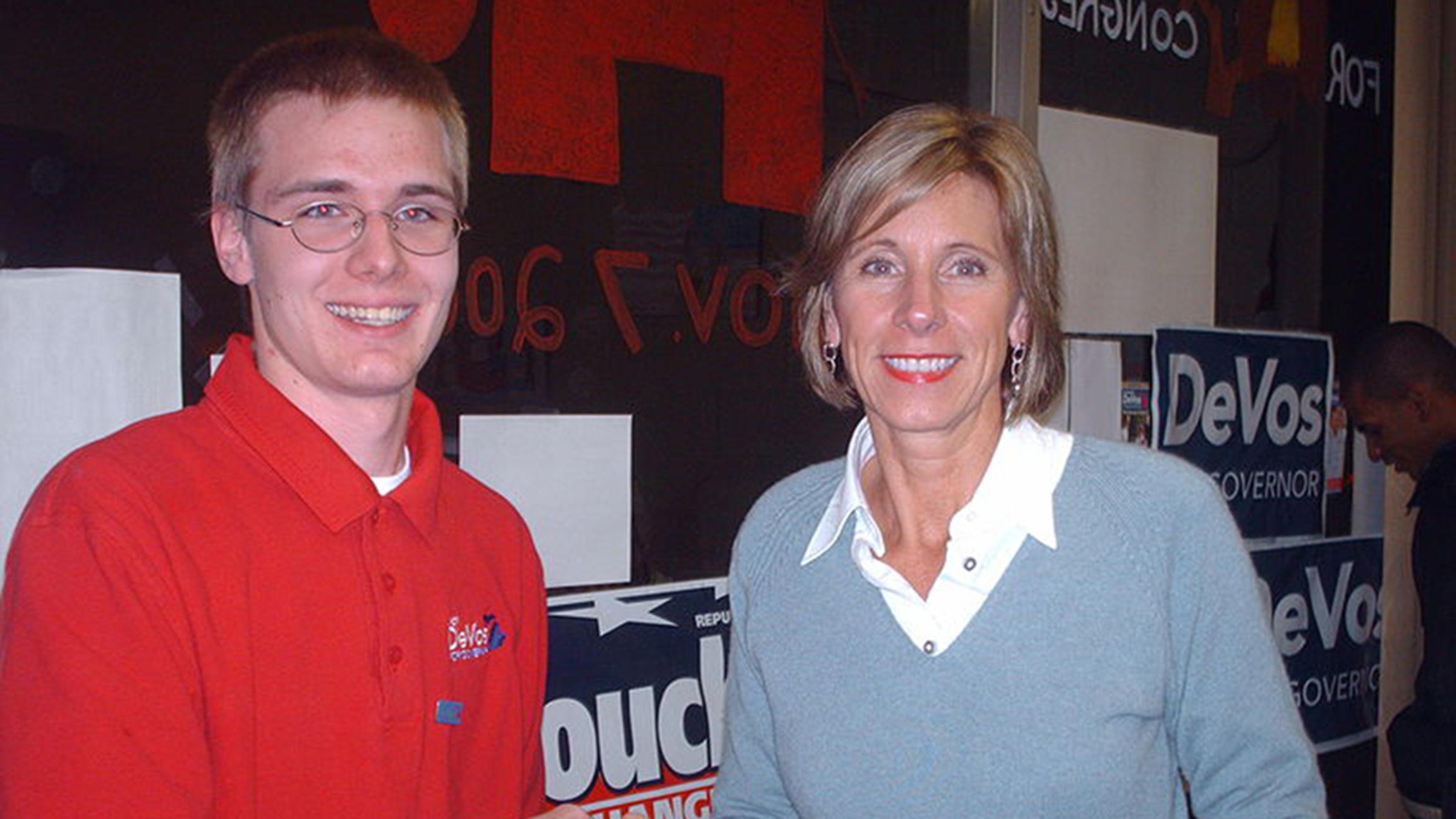 Donald Trump tabbed Former Michigan GOP and Alliance for School Choice chair Betsy DeVos, right, as his Secretary of Education. (Keithalmli / Wikimedia Commons)