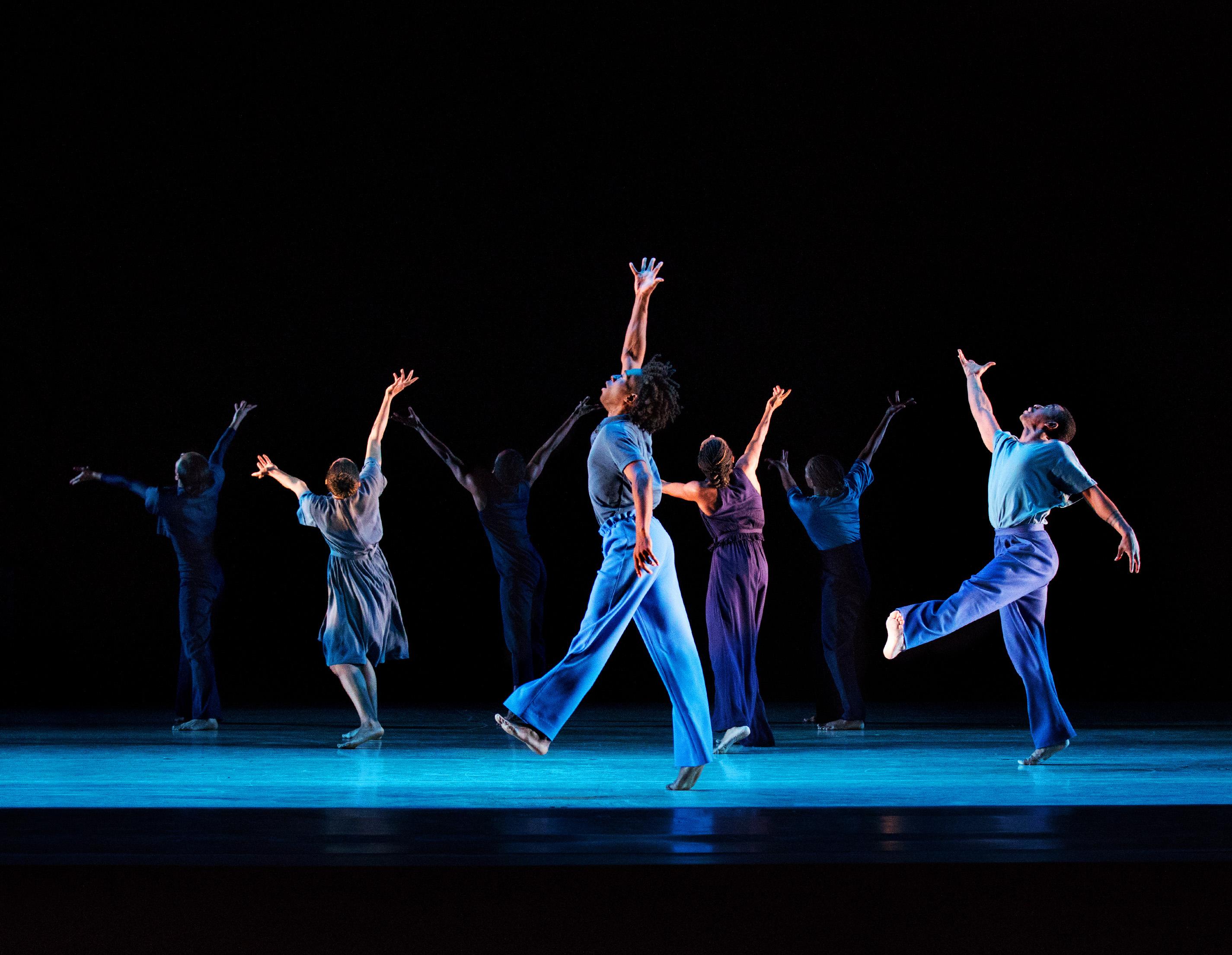 Alvin Ailey American Dance Theater in Jamar Roberts’ “Members Don't Get Weary” (Photo by Paul Kolnik)
