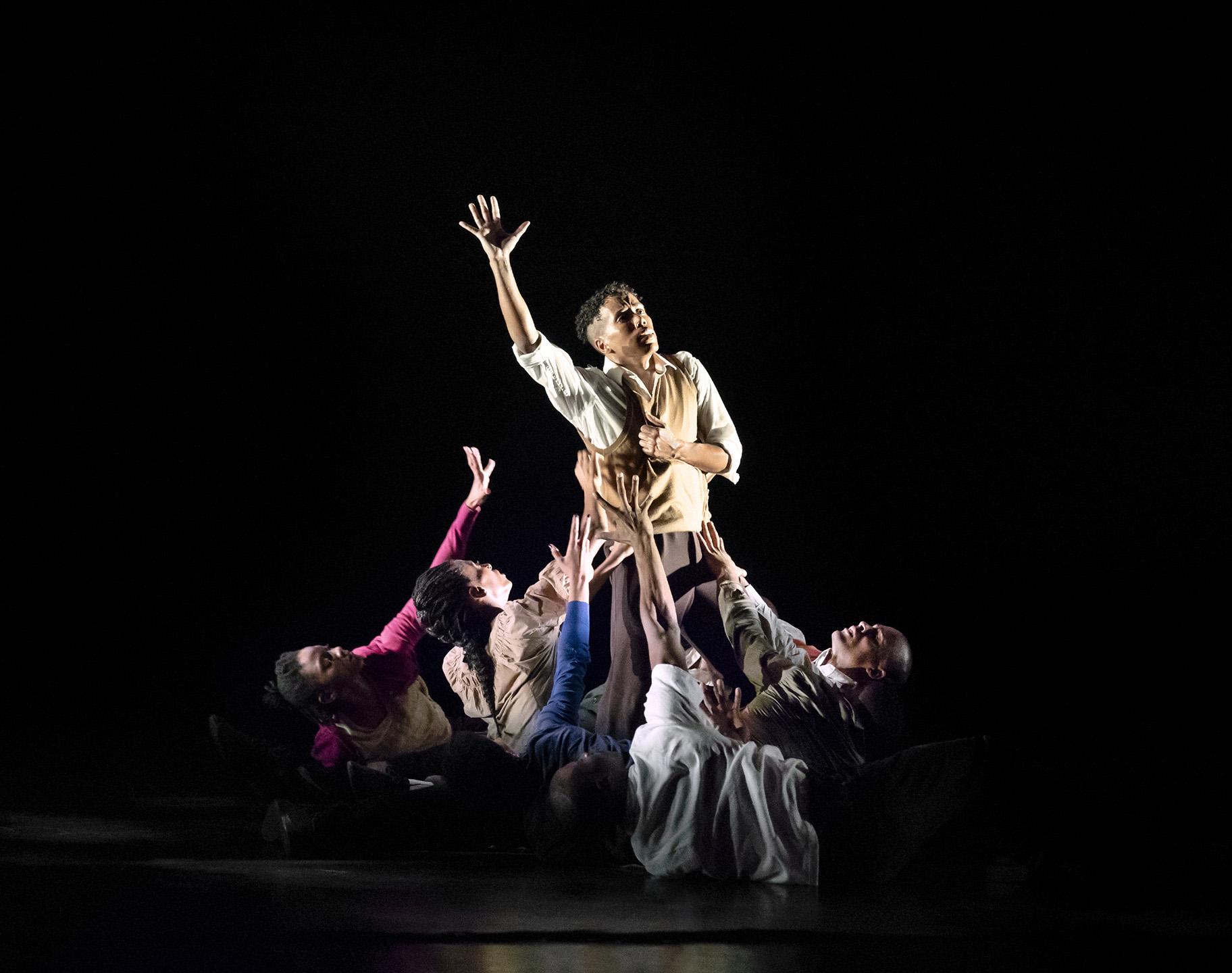 Alvin Ailey American Dance Theater in “Lazarus.” (Photo by Paul Kolnik)