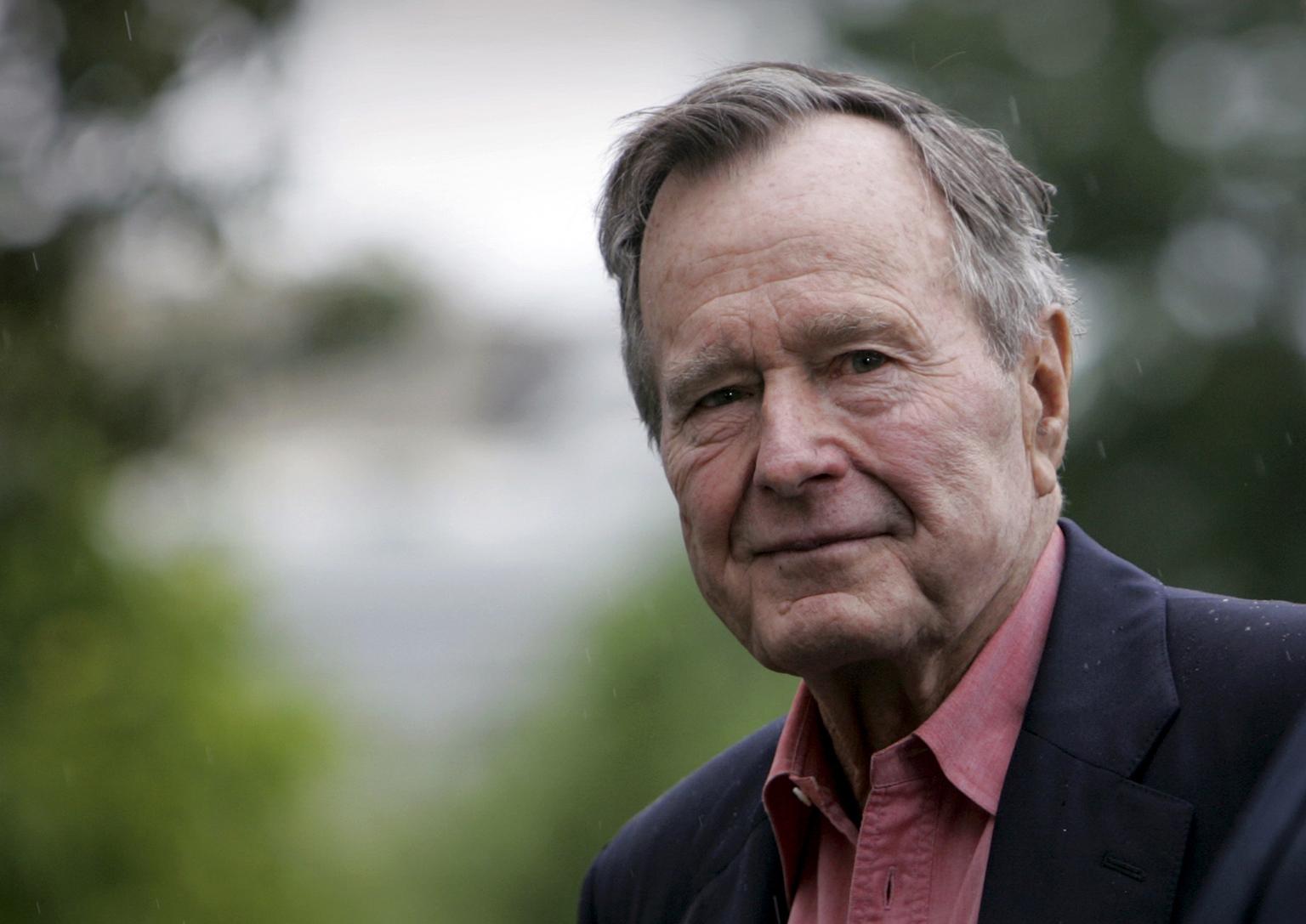 In this May 11, 2008 file photo, former President George H.W. Bush arrives on the South Lawn of White House in Washington. Bush died at the age of 94 on Friday, Nov. 30, 2018, about eight months after the death of his wife, Barbara Bush. (AP Photo / Lawrence Jackson, File)