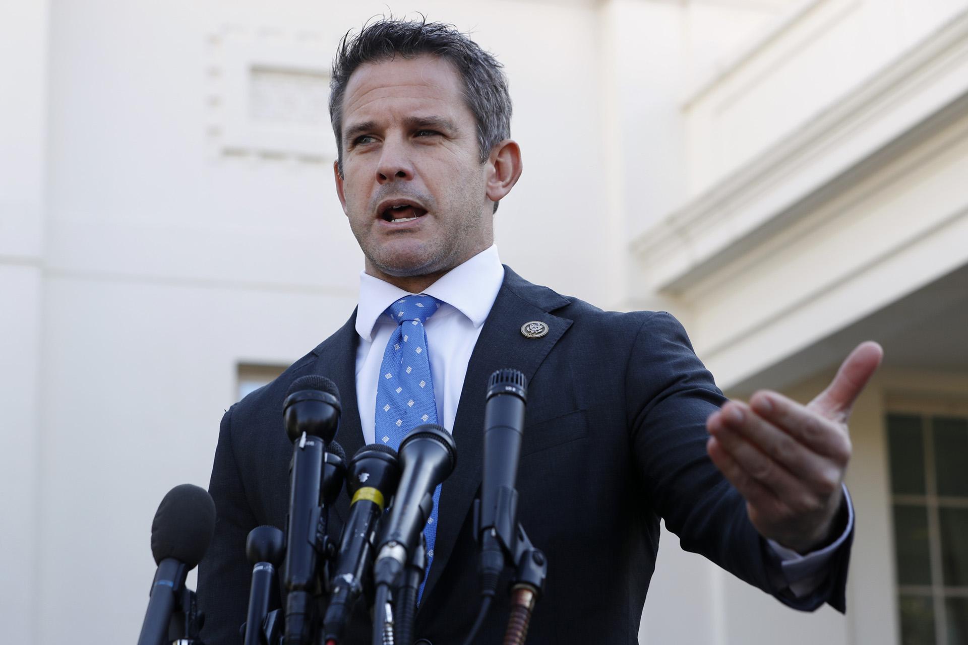 Rep. Adam Kinzinger, R-Ill., speaks to the media on Wednesday, March 6, 2019, at the White House in Washington. (AP Photo / Jacquelyn Martin)