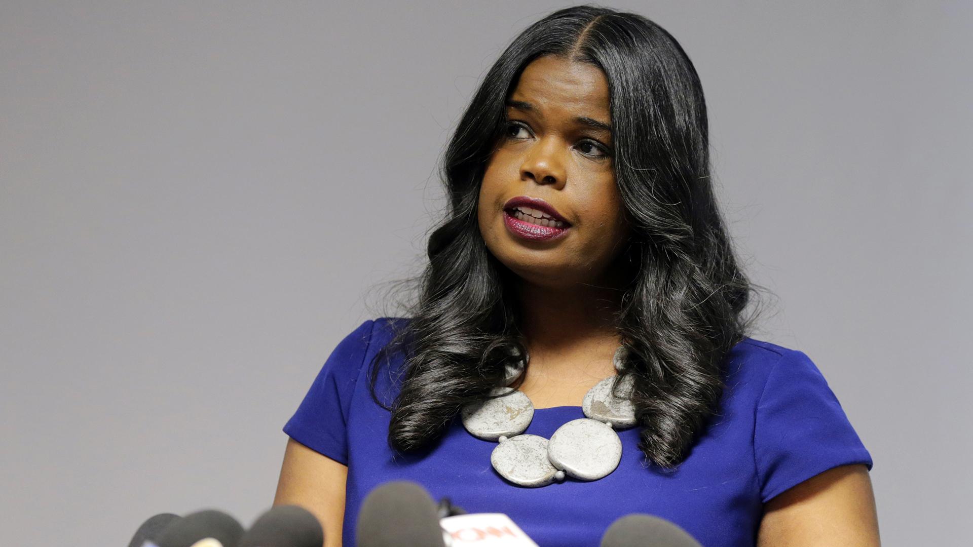 This Feb. 22, 2019 file photo shows Cook County State's Attorney Kim Foxx speaking at a news conference in Chicago. (AP Photo / Kiichiro Sato, File)