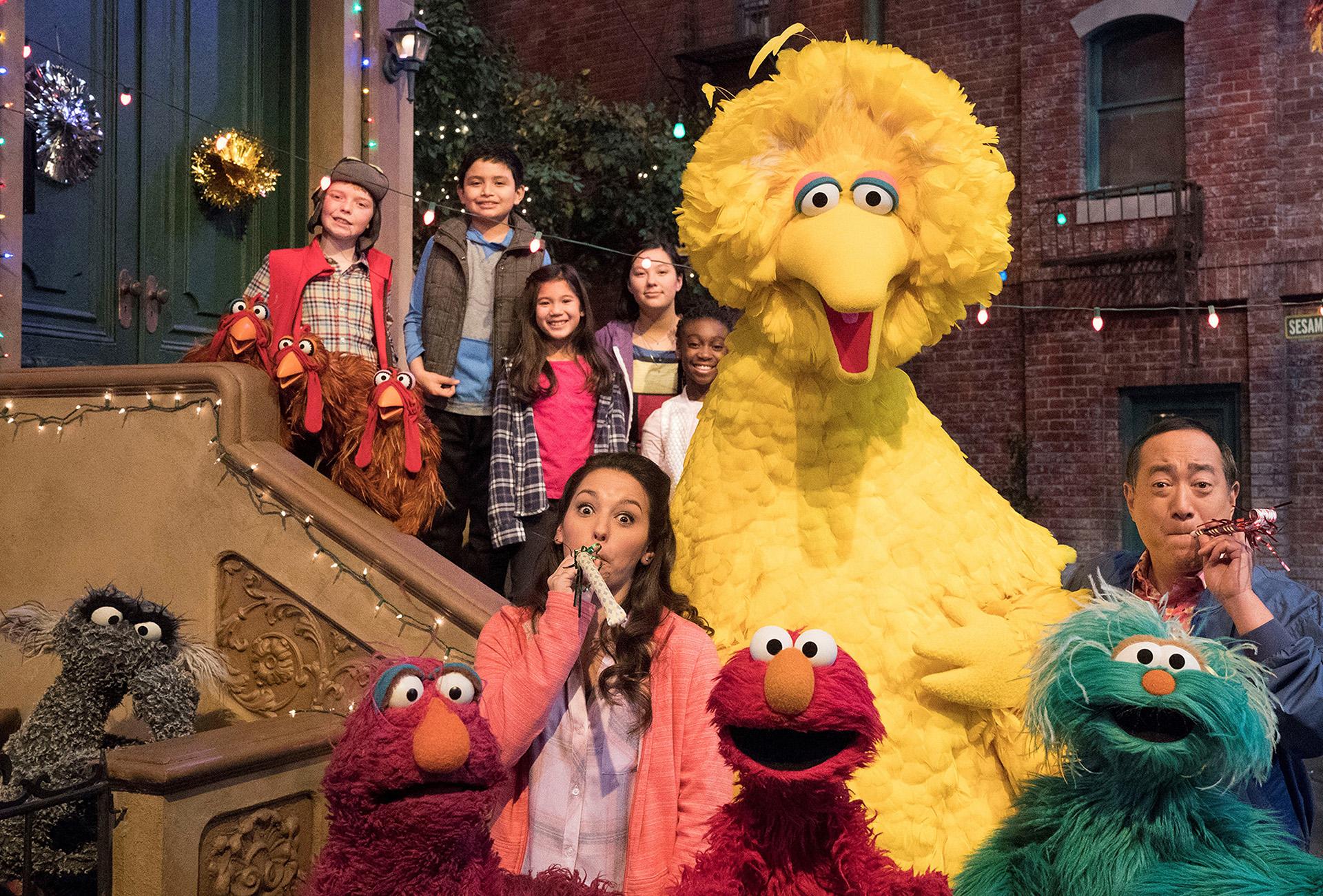 This image released by HBO shows the cast of the popular children's show “Sesame Street.” (HBO via AP)
