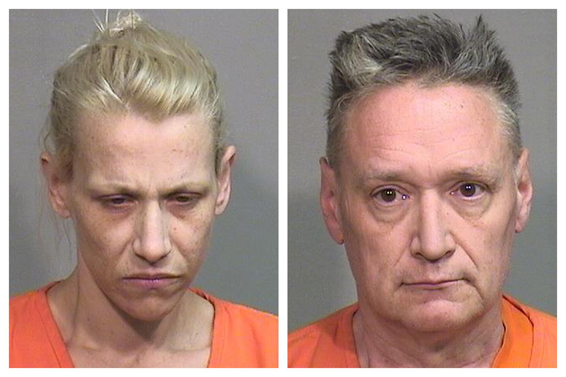 This combination of undated photos provided by the McHenry County Sheriff's Department in Woodstock, Ill., on Thursday, April 25, 2019 shows JoAnn Cunningham, left, and Andrew Freund Sr. (McHenry County Sheriff's Department via AP)
