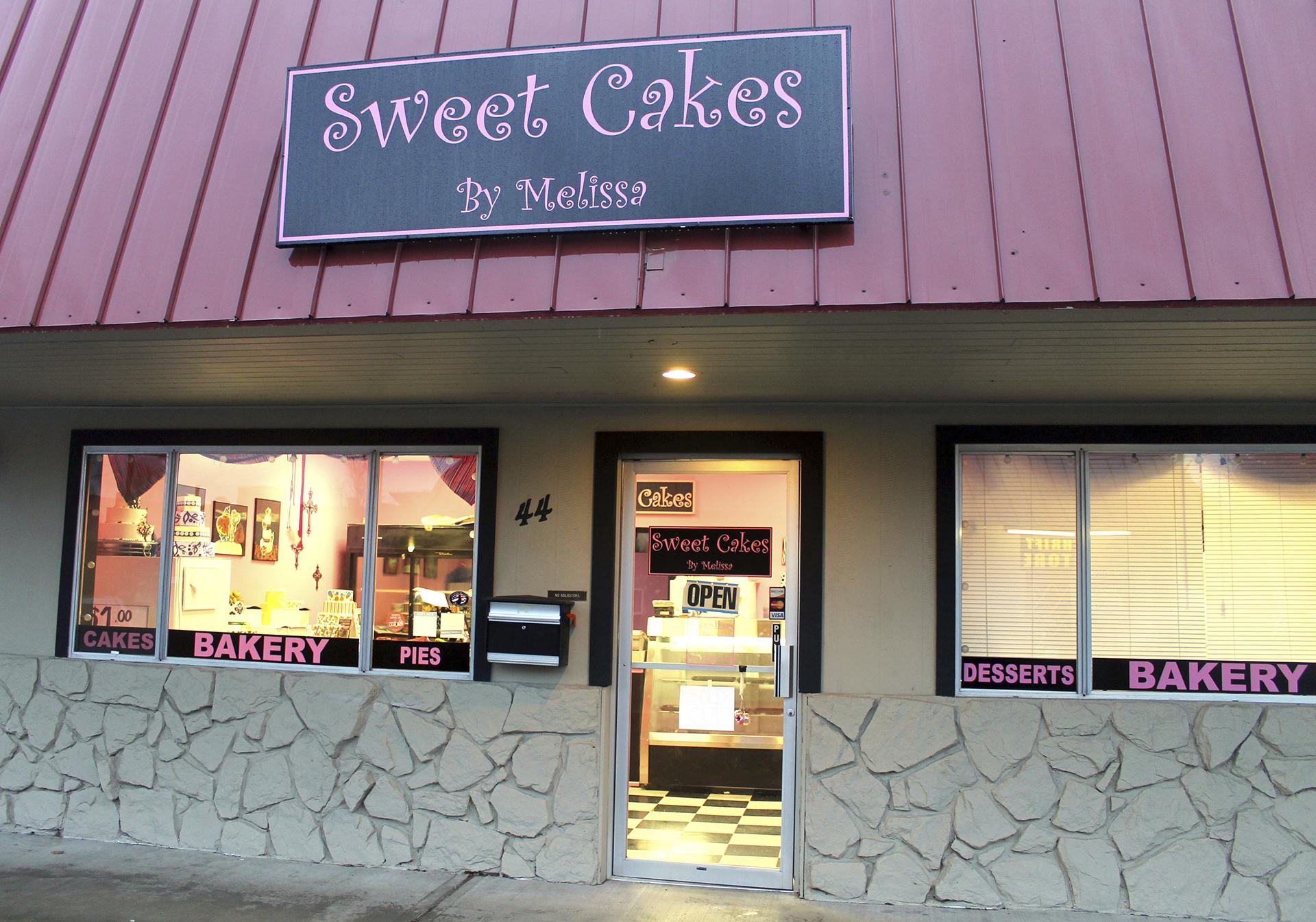 This Feb. 5, 2013, file photo, shows exterior of the now closed Sweet Cakes by Melissa in Gresham, Oregon.  The Supreme Court is throwing out an Oregon court ruling against bakers who refused to make a wedding cake for a same-sex couple. (Everton Bailey Jr. / The Oregonian via AP)