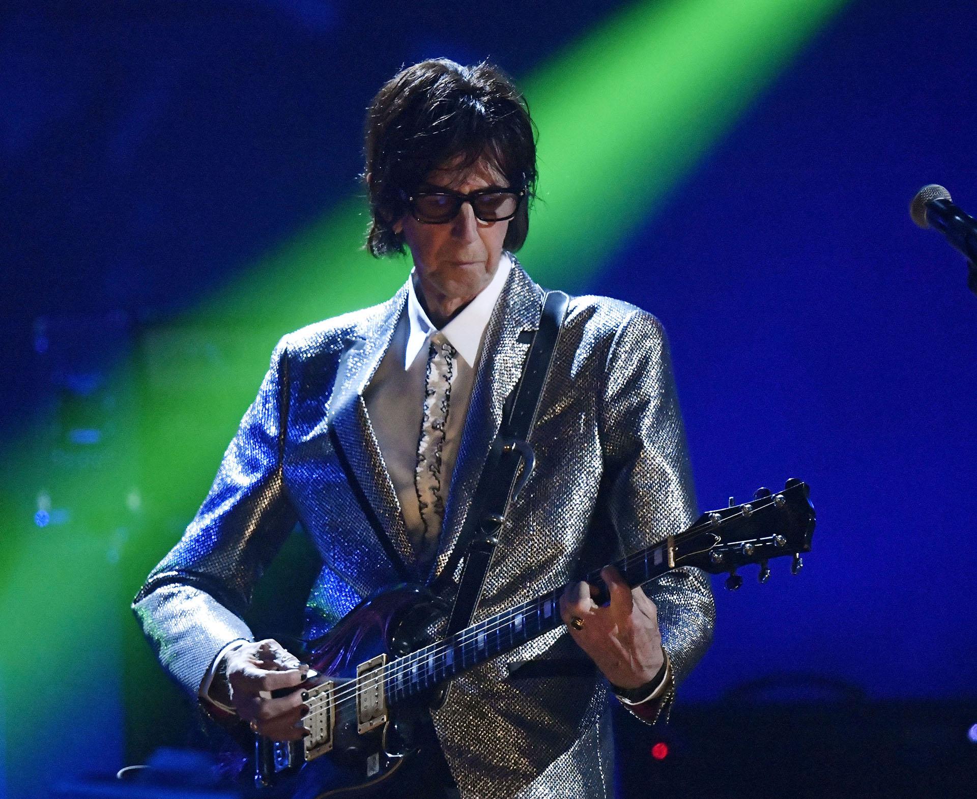 In this April 14, 2018, file photo, Ric Ocasek, from the Cars, performs during the Rock and Roll Hall of Fame Induction ceremony in Cleveland. (AP Photo / David Richard, File)