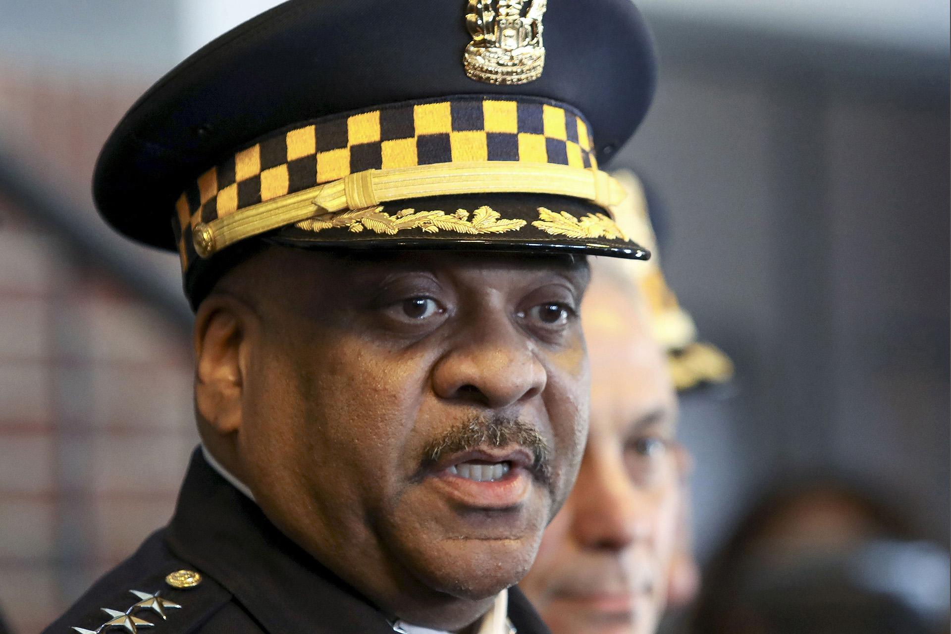 In this March 26, 2019, file photo, Chicago Police Superintendent Eddie Johnson speaks during a news conference in Chicago. (AP Photo / Teresa Crawford, File)