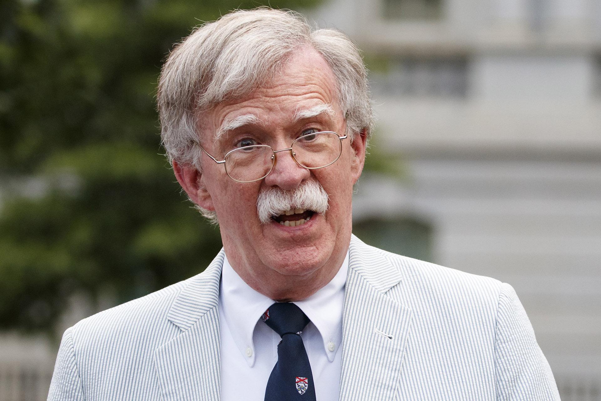 In this July 31, 2019 file photo, National security adviser John Bolton speaks to media at the White House in Washington. (AP Photo / Carolyn Kaster)